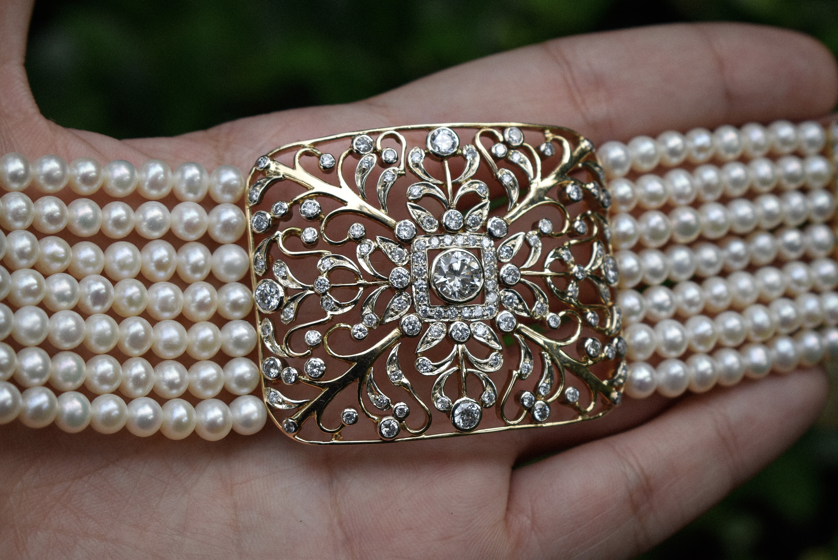 Floral Diamond Choker